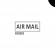 Клише штампа "Air Mail" (чёрное - среднее) с рамкой